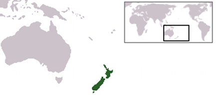 Poloha Nového Zéland